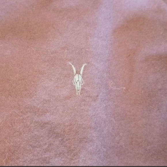 Men’s shirt by ALLSAINTS  - XXL - dark maroon colour - Picture 4 of 7